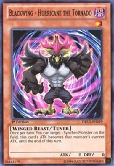 Blackwing Hurricane the Tornado Dragons of Legend Yu-Gi-Oh! card
