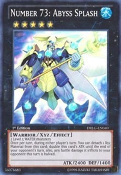 Number 73 Abyss Splash Dragons of Legend Yu-Gi-Oh! card