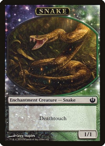 Snake Token Journey Into Nyx Magic card