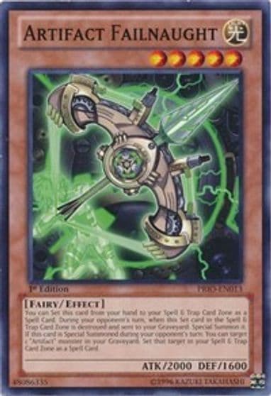 Artifact Failnaught Primal Origin Yu-Gi-Oh! card