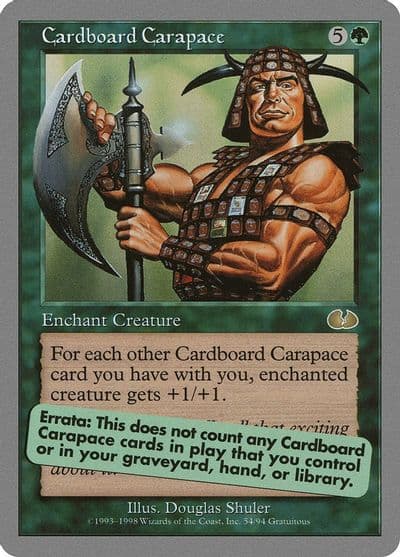 Cardboard Carapace Unglued Magic card