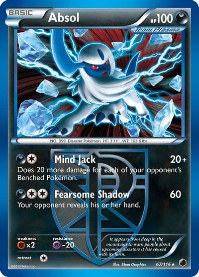 Absol (Team Plasma) Plasma Freeze Pokemon card