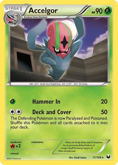 Accelgor Dark Explorers Pokemon card