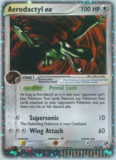 Aerodactyl ex Sandstorm Pokemon card