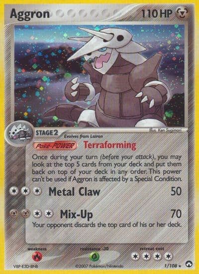 Aggron Power Keepers Pokemon card