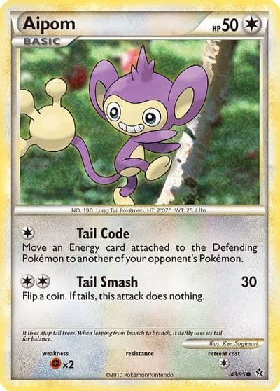 Aipom Unleashed Pokemon card