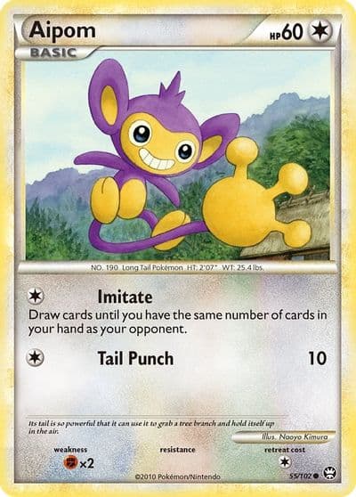 Aipom Triumphant Pokemon card