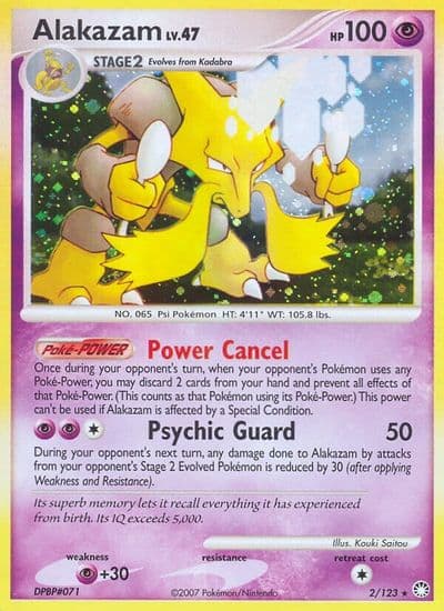 Alakazam Mysterious Treasures Pokemon card