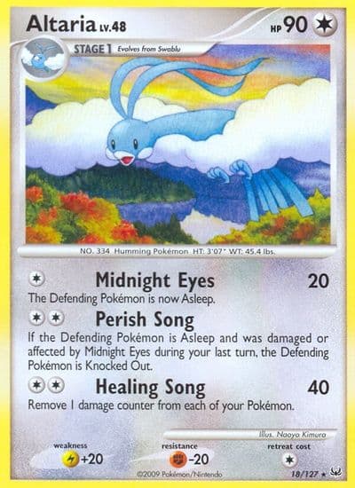 Altaria Platinum Pokemon card