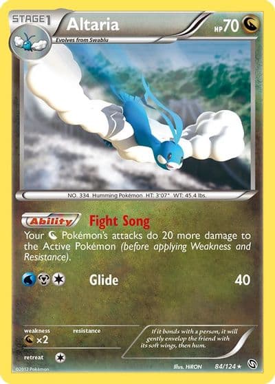 Altaria Dragons Exalted Pokemon card