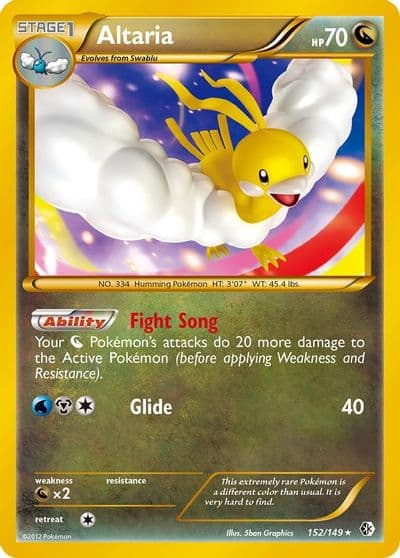 Altaria Boundaries Crossed Pokemon card
