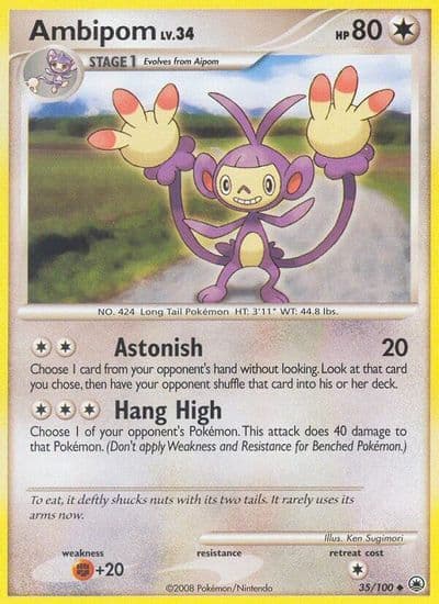 Ambipom Majestic Dawn Pokemon card