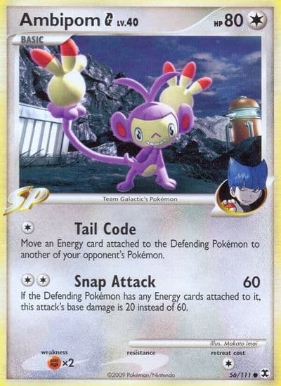 Ambipom G Rising Rivals Pokemon card