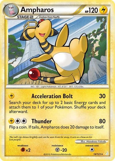 Ampharos HeartGold SoulSilver Pokemon card