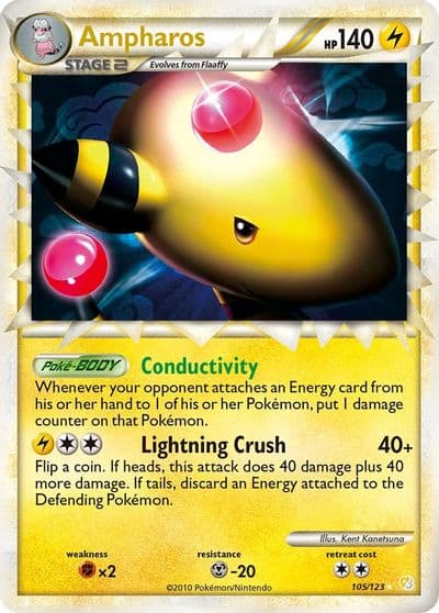 Ampharos (Prime) HeartGold SoulSilver Pokemon card