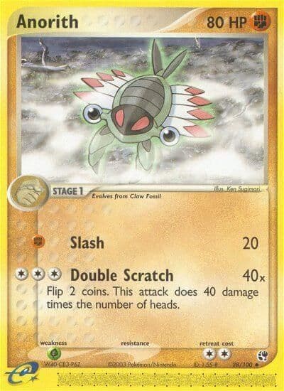 Anorith Sandstorm Pokemon card