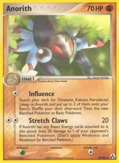 Anorith Legend Maker Pokemon card