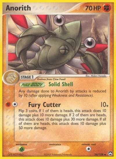 Anorith Power Keepers Pokemon card