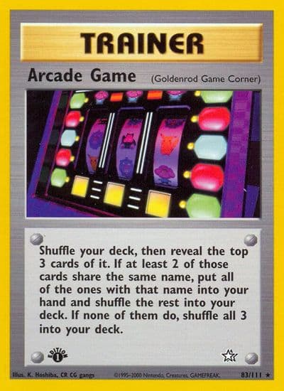 Arcade Game (Goldenrod Game Corner) Neo Genesis Pokemon card