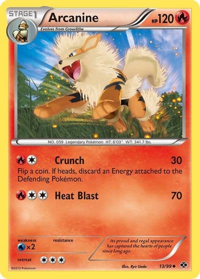 Arcanine (13) Next Destinies Pokemon card