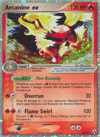 Arcanine ex Legend Maker Pokemon card