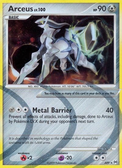 Arceus (AR9) Arceus Pokemon card