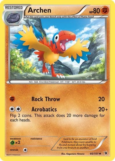Archen Noble Victories Pokemon card