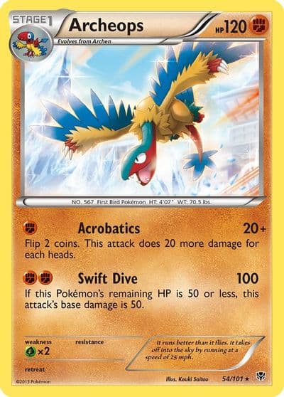Archeops Plasma Blast Pokemon card