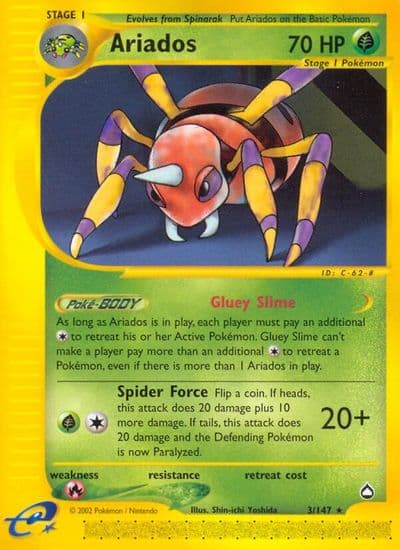 Ariados Aquapolis Pokemon card