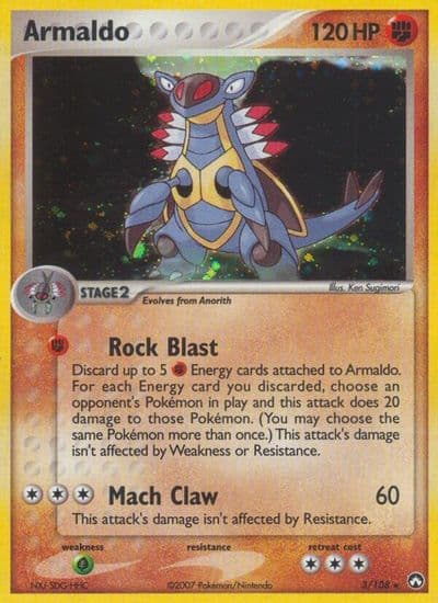 Armaldo Power Keepers Pokemon card