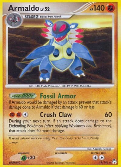 Armaldo Legends Awakened Pokemon card