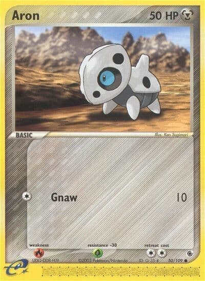 Aron Ruby and Sapphire Pokemon card