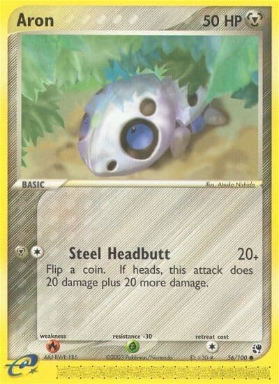 Aron Sandstorm Pokemon card