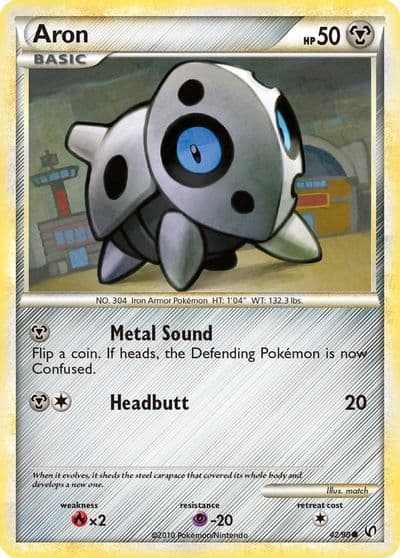 Aron Undaunted Pokemon card
