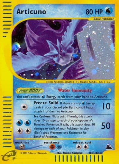 Articuno (H3) Skyridge Pokemon card