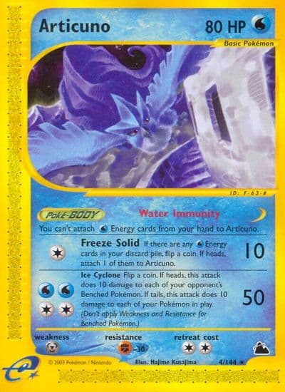 Articuno (4) Skyridge Pokemon card