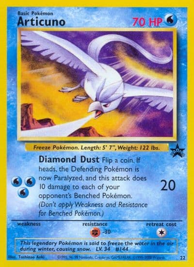 Articuno (22) WoTC Promo Pokemon card