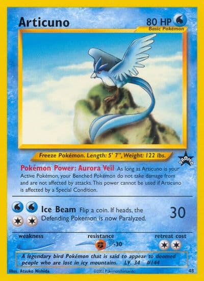 Articuno (48) WoTC Promo Pokemon card