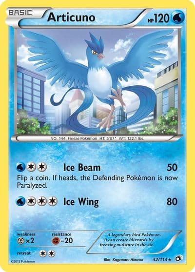 Articuno Legendary Treasures Pokemon card