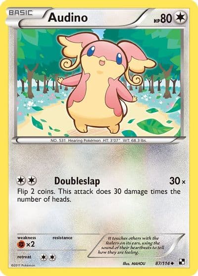 Audino Black and White Pokemon card