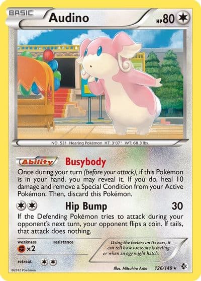 Audino Boundaries Crossed Pokemon card