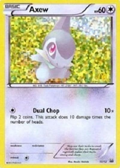Axew McDonald's Promos 2012 Pokemon card