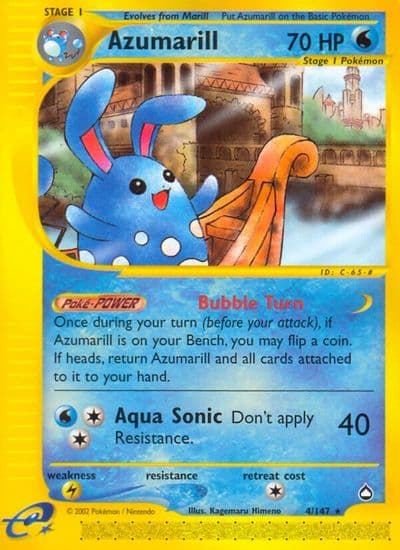 Azumarill Aquapolis Pokemon card