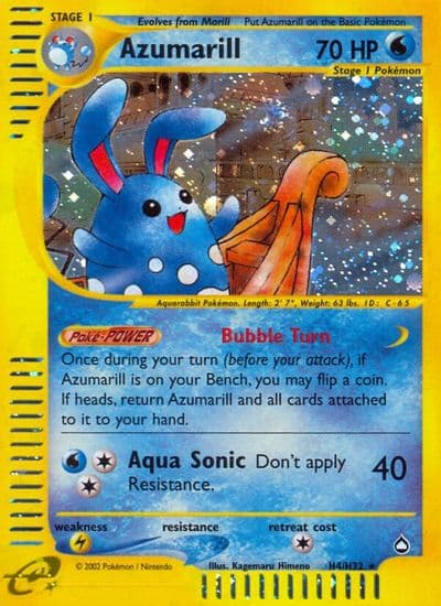 Azumarill (H4) Aquapolis Pokemon card