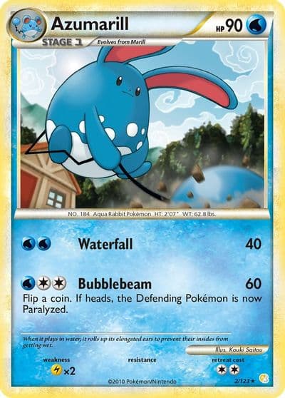 Azumarill HeartGold SoulSilver Pokemon card