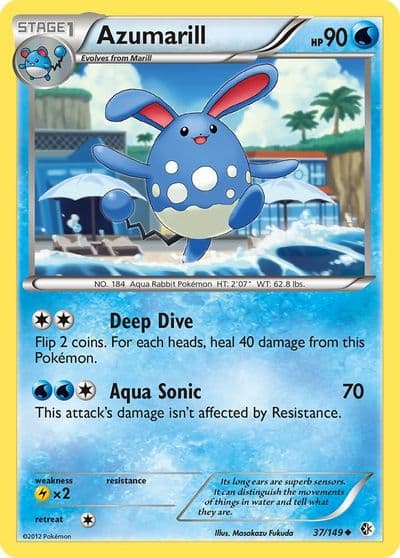 Azumarill Boundaries Crossed Pokemon card