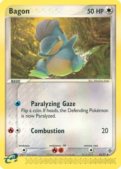 Bagon Dragon Pokemon card