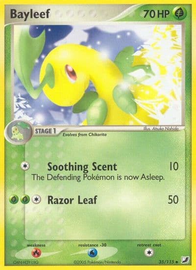 Bayleef Unseen Forces Pokemon card