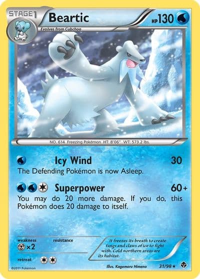 Beartic (31) Emerging Powers Pokemon card