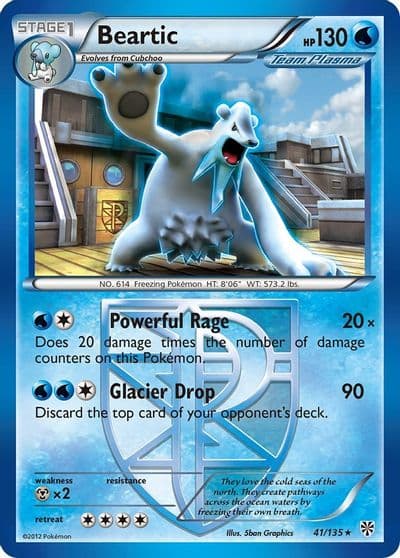 Beartic (Team Plasma) Plasma Storm Pokemon card